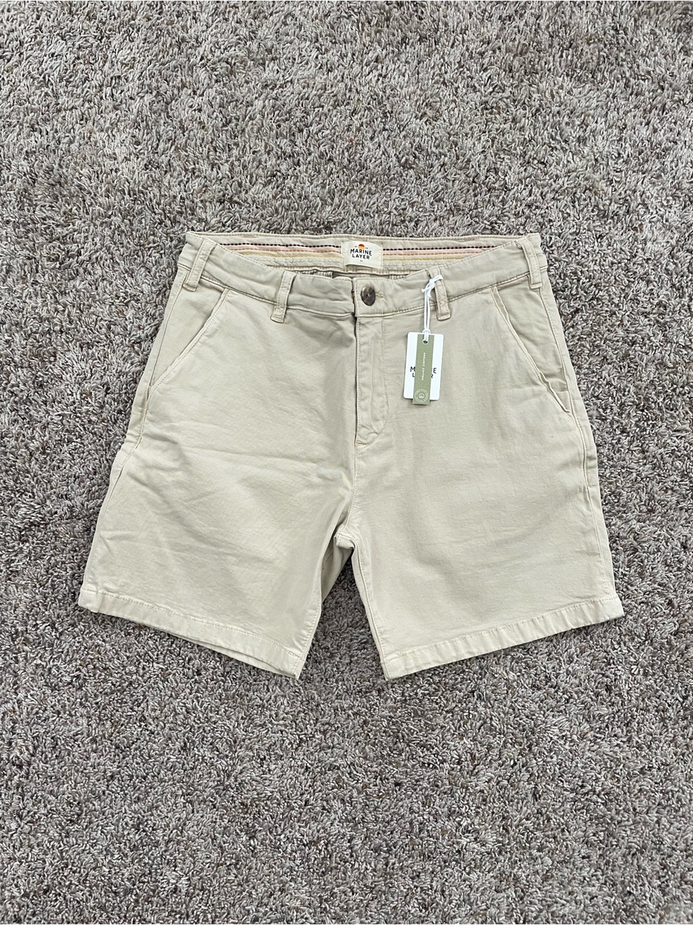 Marine Layer Walk Shorts in Faded Khaki